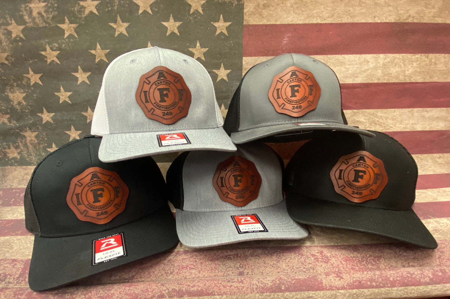 Custom IAFF Leather Patch Hat