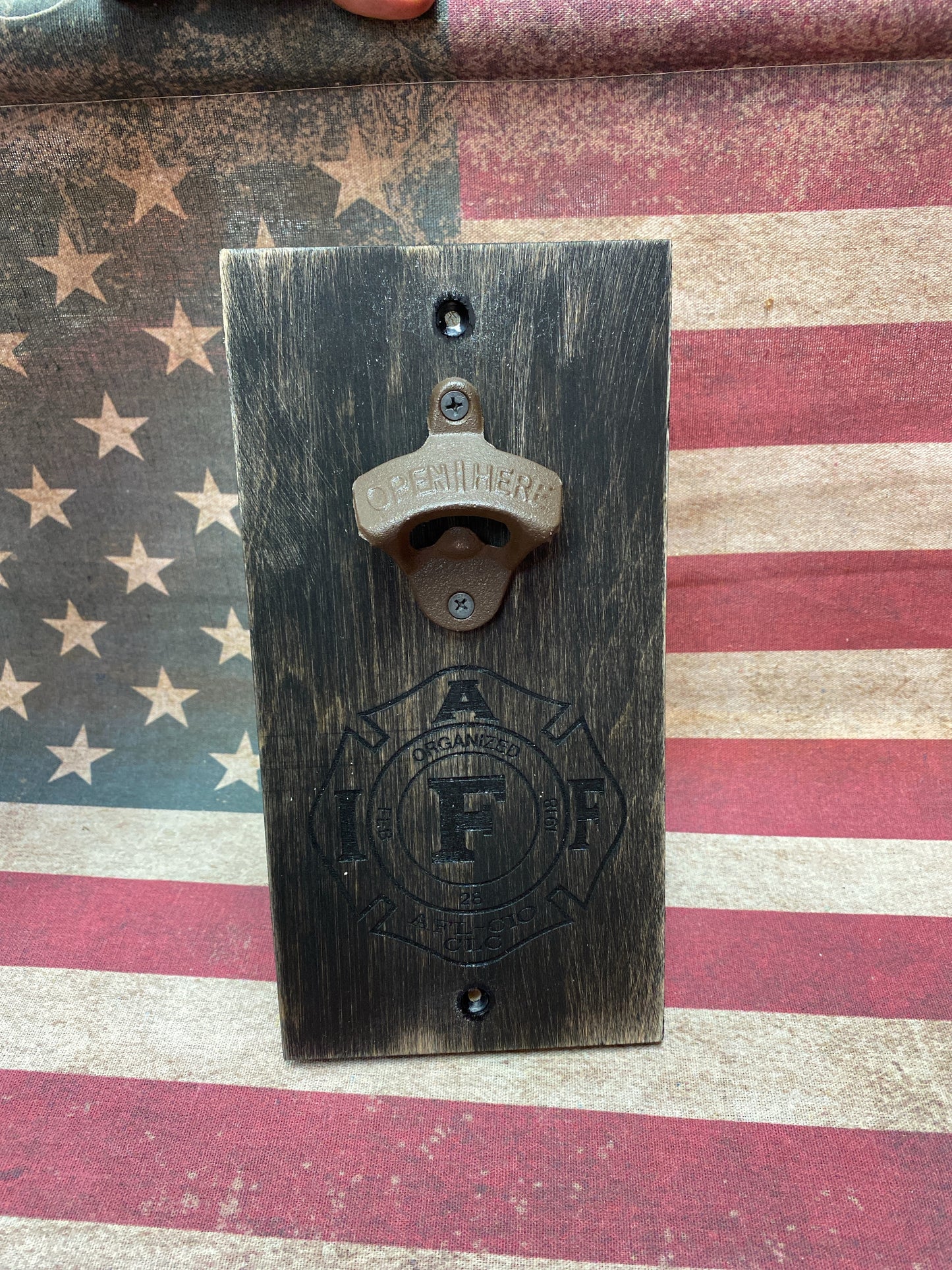 Black IAFF Bottle Opener