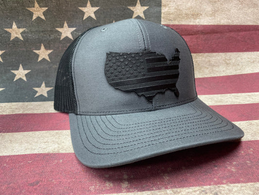 USA Leather Patch Hat