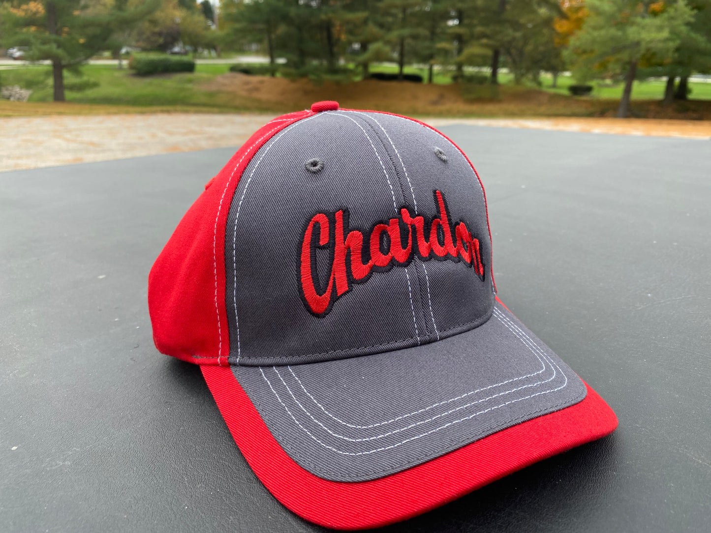 Embroidered Chardon Charcol/Red Cap
