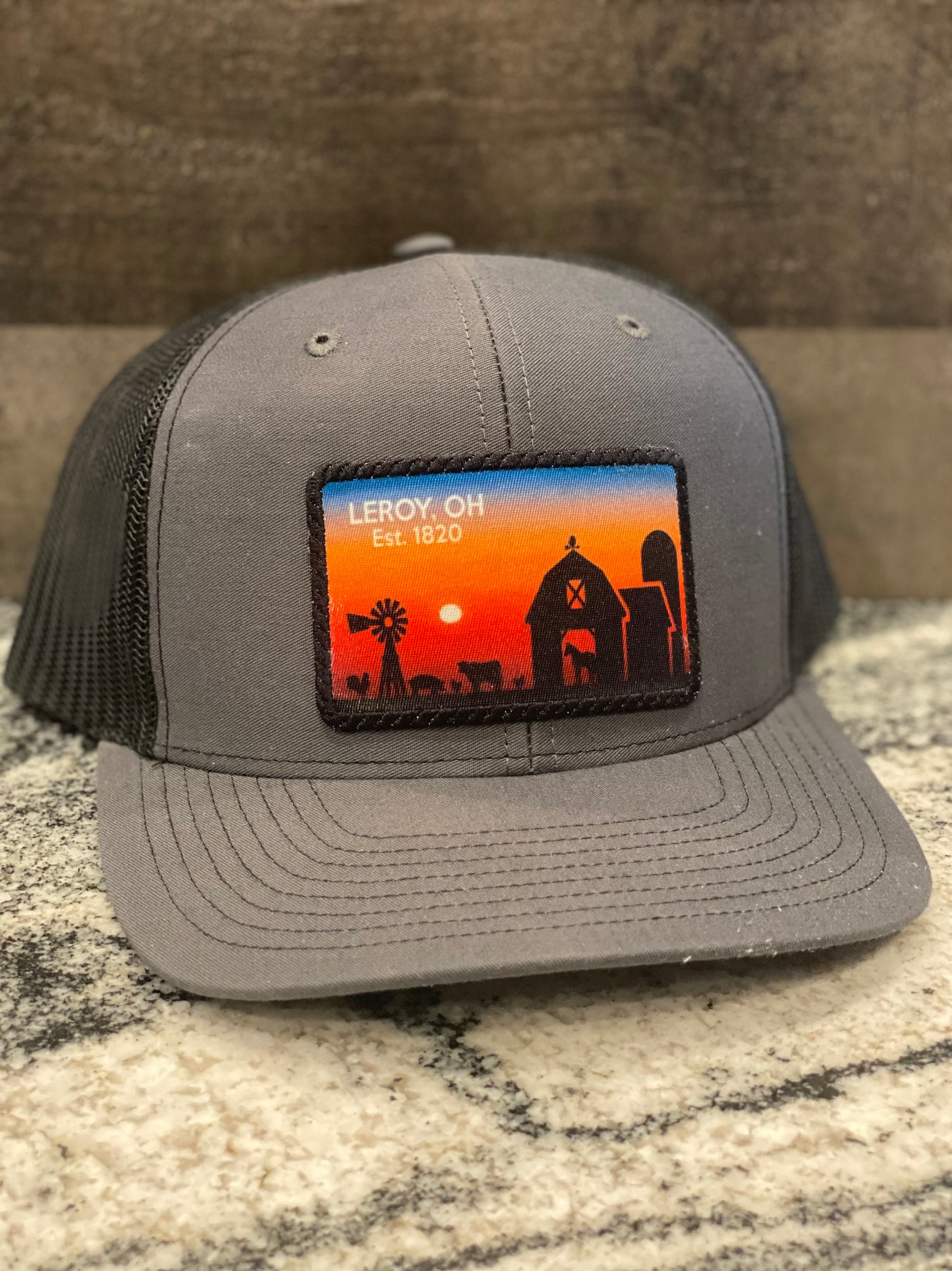 Leroy, Ohio Trucker Hat – Black Lab Leather